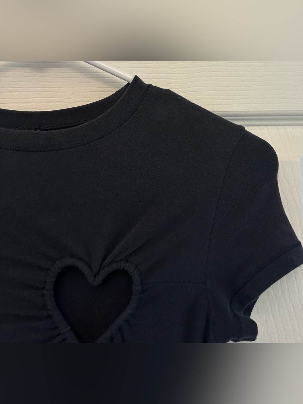 SKIMS Valentines Cotton Jersey Heart Cutout Mini Dress in Soot size XS - Picture 8 of 8